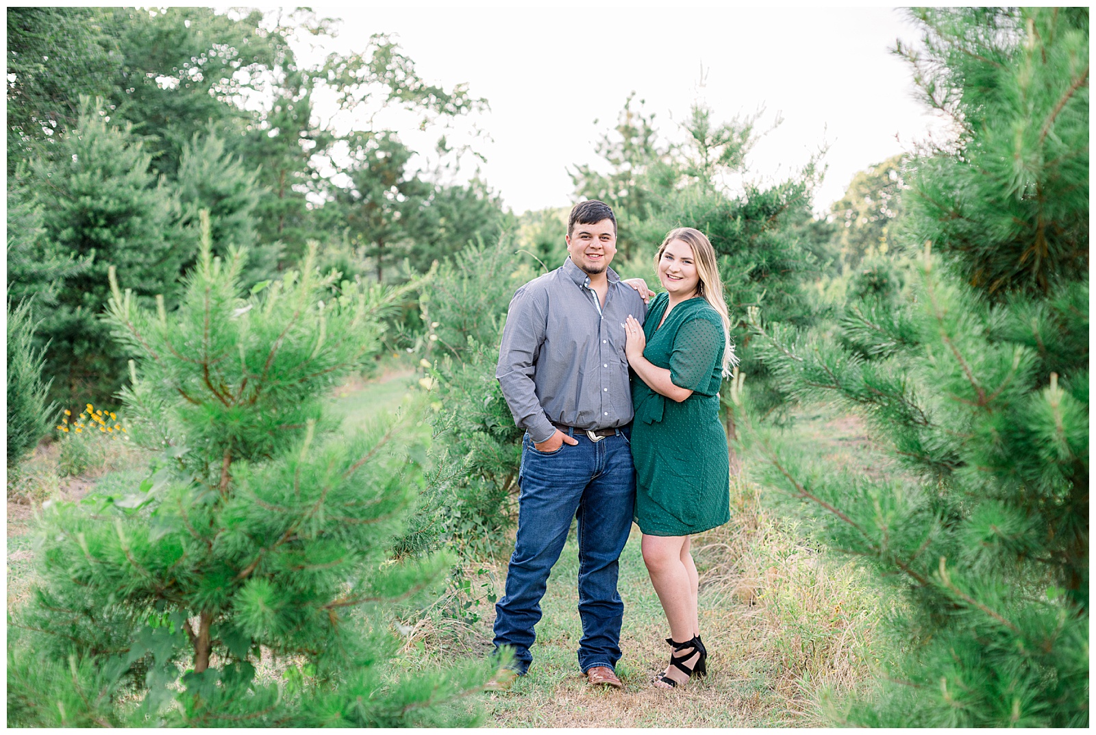 Christmas Tree Farm Engagement Session Racey and Austin