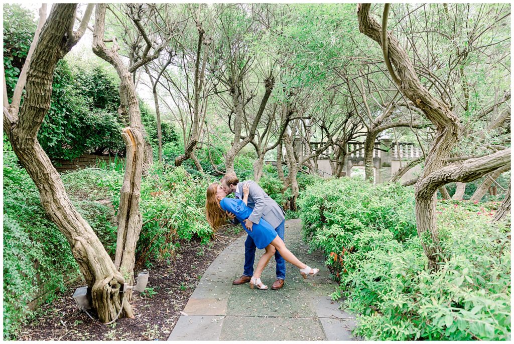 Rafa and Weston's engagement Dallas Arboretum 