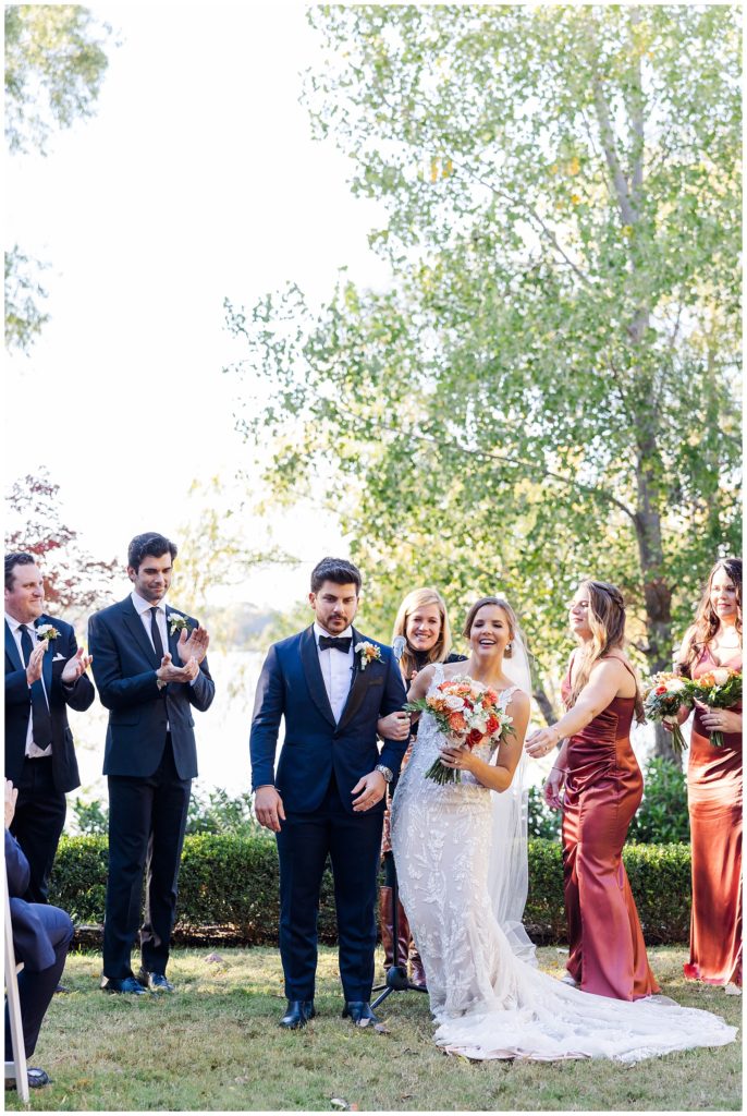 Fall wedding at Dallas Arboretum 