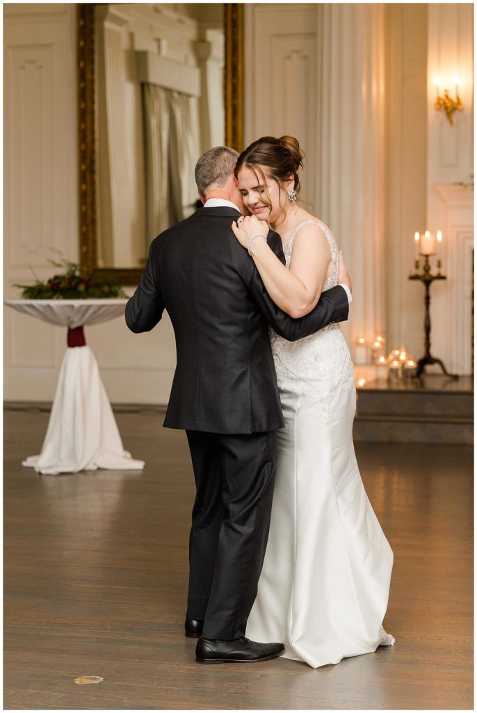 Winter Wedding at The Mason  | father daughter dance