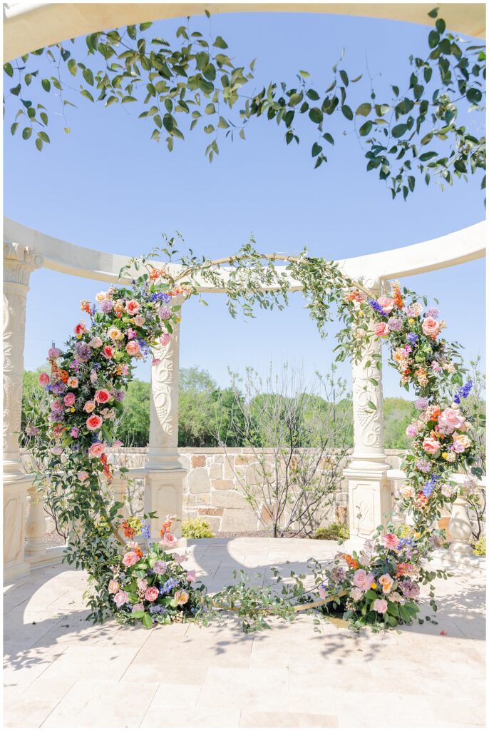  Colorful Spring Wedding at D'Vine vineyards | floral installation