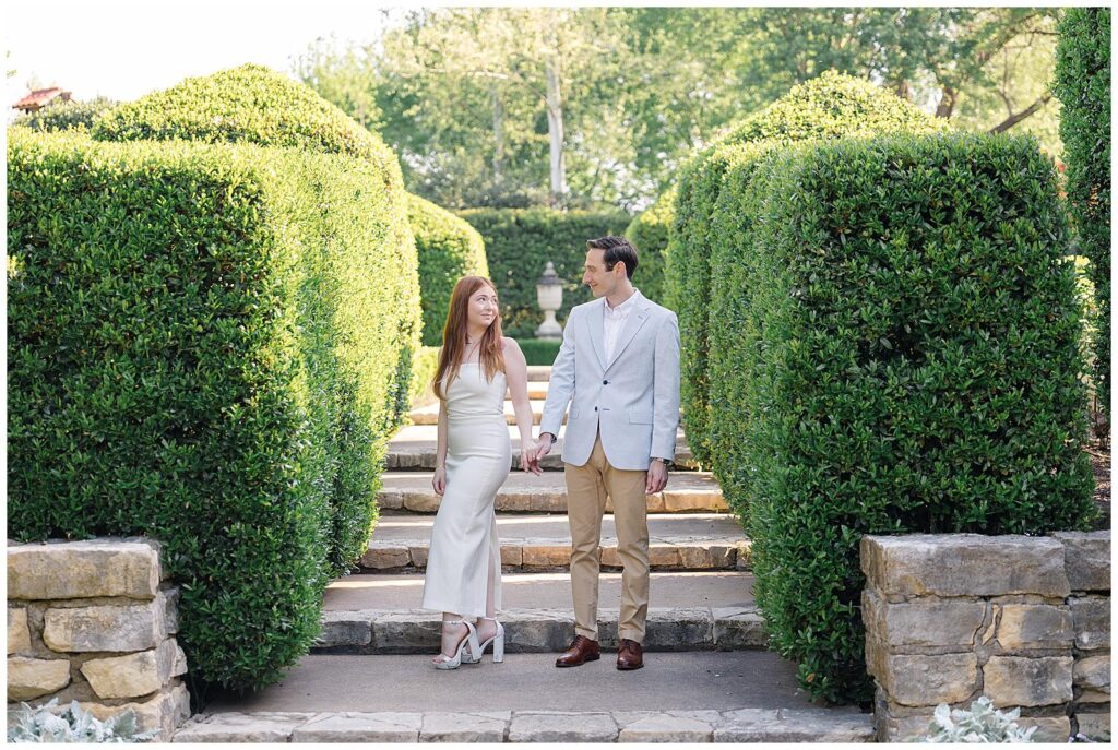 Chilly Spring Engagement Session at the dallas arboretum