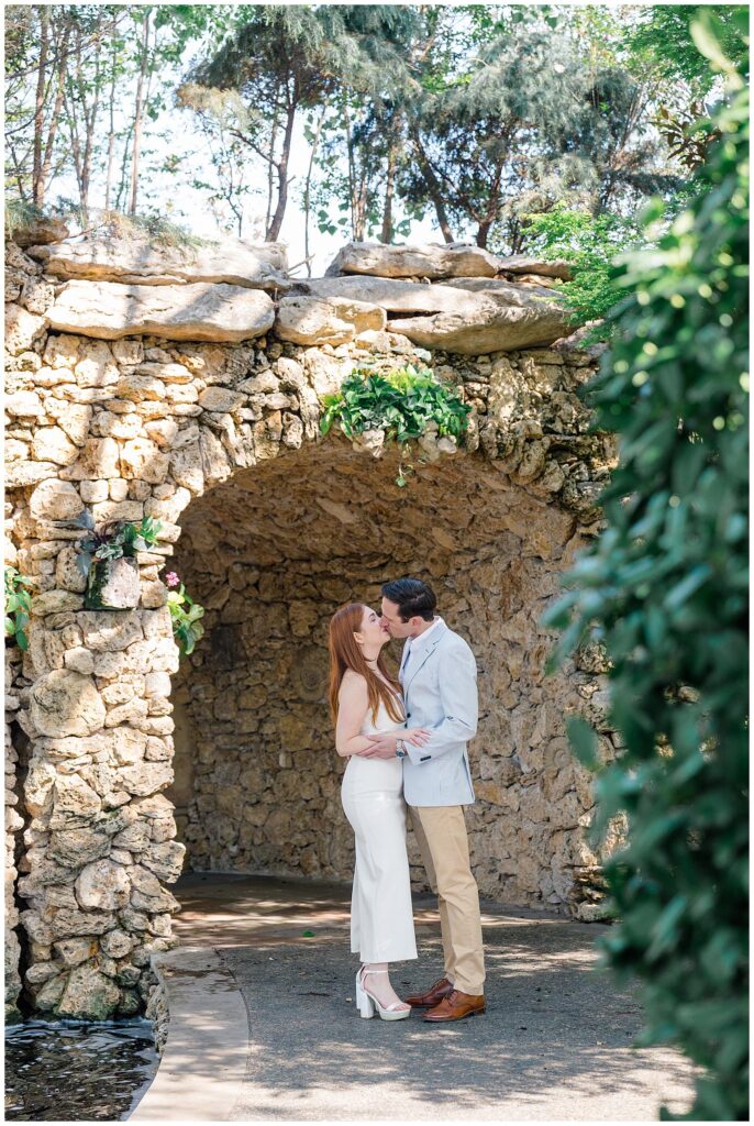 Chilly Spring Engagement Session at the dallas arboretum